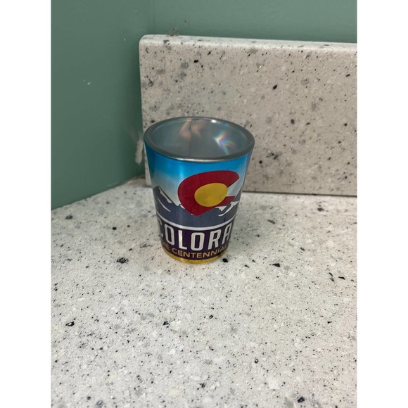 Colorado beauriful mountainous scene glass  shot glass - Picture 1 of 6